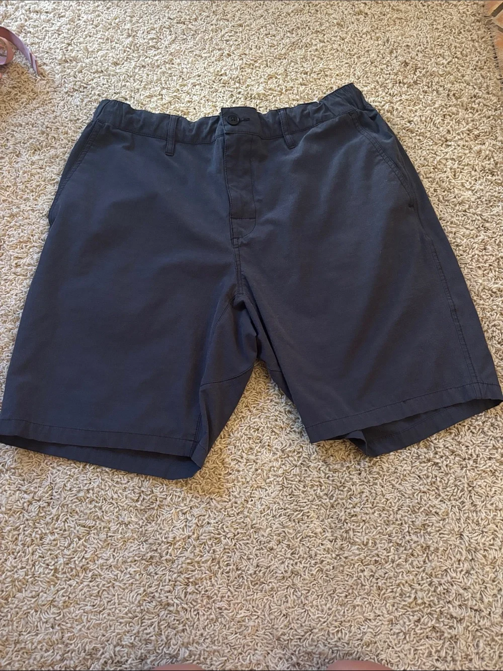 RVCA Men's Black Flat-Front Shorts